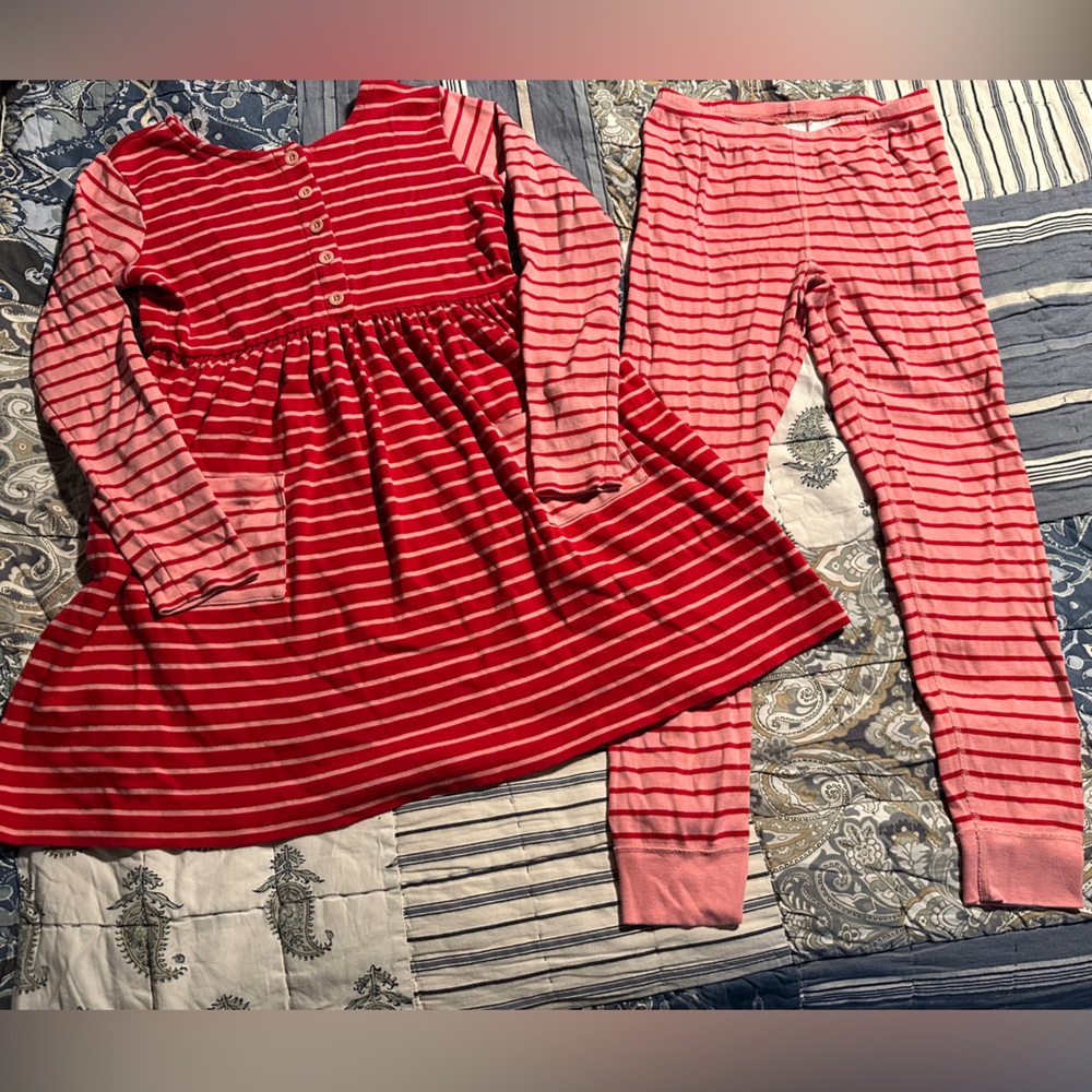 HANNA ANDERSSON dress and leggings size 8